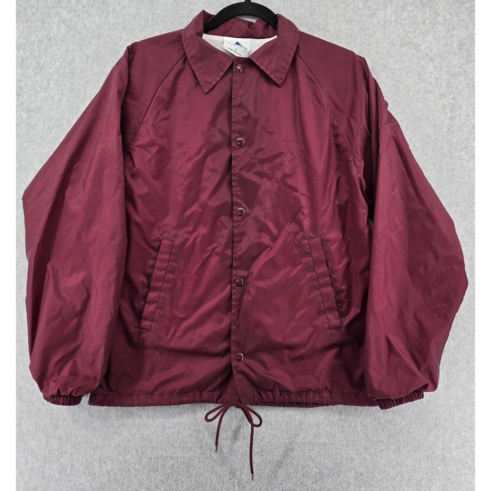 Vtg Y2K Augusta Sportswear Windbreaker Men's S Maroon Snap Up Classic 90s Sports